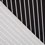 Satin Coton Stretch Rayé Noir - Ribes y Casals