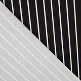 Satin Coton Stretch Rayé Noir - Ribes y Casals