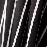 Satin Coton Stretch Rayé Noir - Ribes y Casals