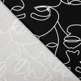 Satin de Coton Imprimé Portraits Fond Noir - Ribes y Casals