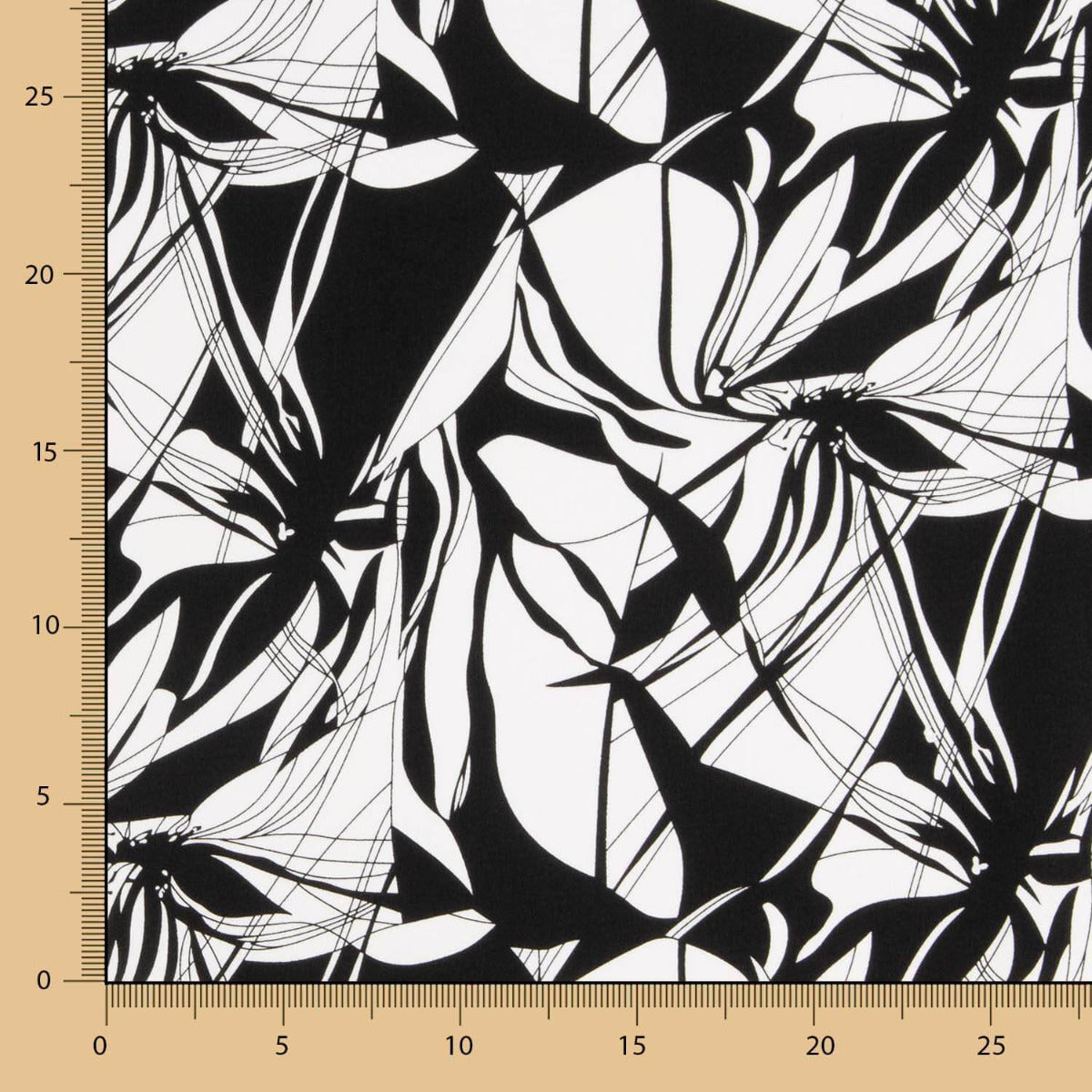 Satin Coton Imprimé Noir-Blanc - Ribes y Casals