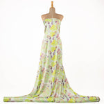Satin imprimé aquarelle citron vert - Ribes y Casals