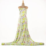 Satin imprimé aquarelle citron vert - Ribes y Casals