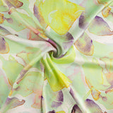 Satin imprimé aquarelle citron vert - Ribes y Casals