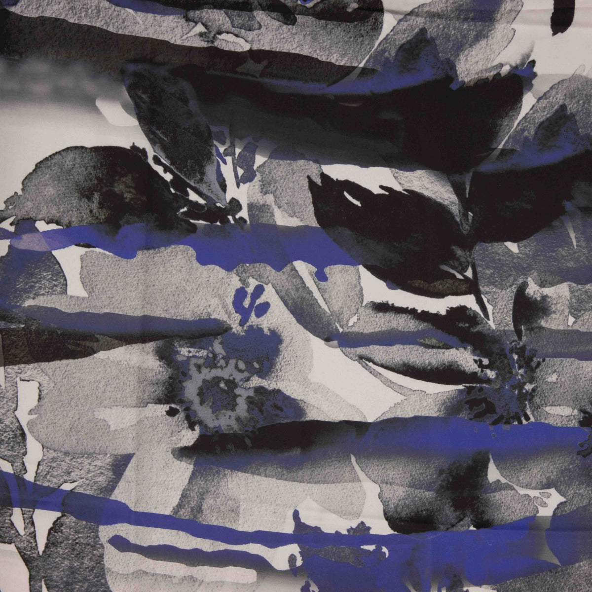 Imprimé satiné Arica bleu - Ribes y Casals