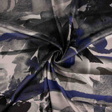 Imprimé satiné Arica bleu - Ribes y Casals