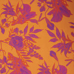 Satin imprimé orange Bombay - Ribes y Casals