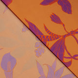 Satin imprimé orange Bombay - Ribes y Casals