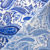 Satin imprimé cachemire bleu - Ribes y Casals