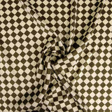 Satin de polyester Rhombus Khaki-Ivory - Ribes y Casals