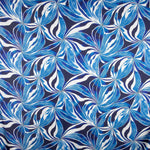 Satin imprimé Denisa bleu - Ribes y Casals