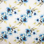 Impression de fleurs en satin Art bleu - Ribes y Casals