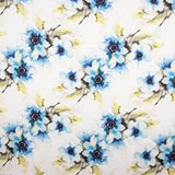 Impression de fleurs en satin Art bleu - Ribes y Casals