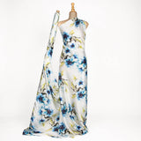 Impression de fleurs en satin Art bleu - Ribes y Casals