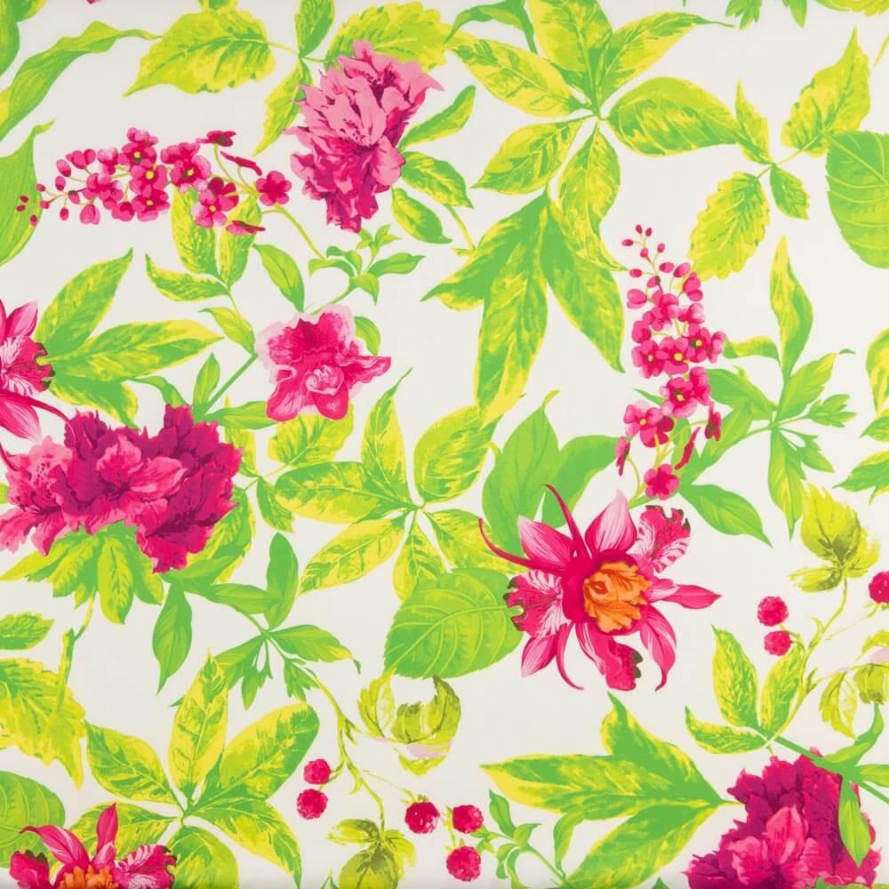Satin imprimé fleur Mooma - Ribes y Casals