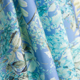 Satin Imprimé Floral Bleu Clair - Ribes y Casals