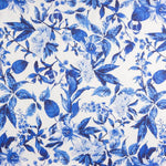 Satin imprimé floral bleu - Ribes y Casals