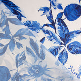 Satin imprimé floral bleu - Ribes y Casals