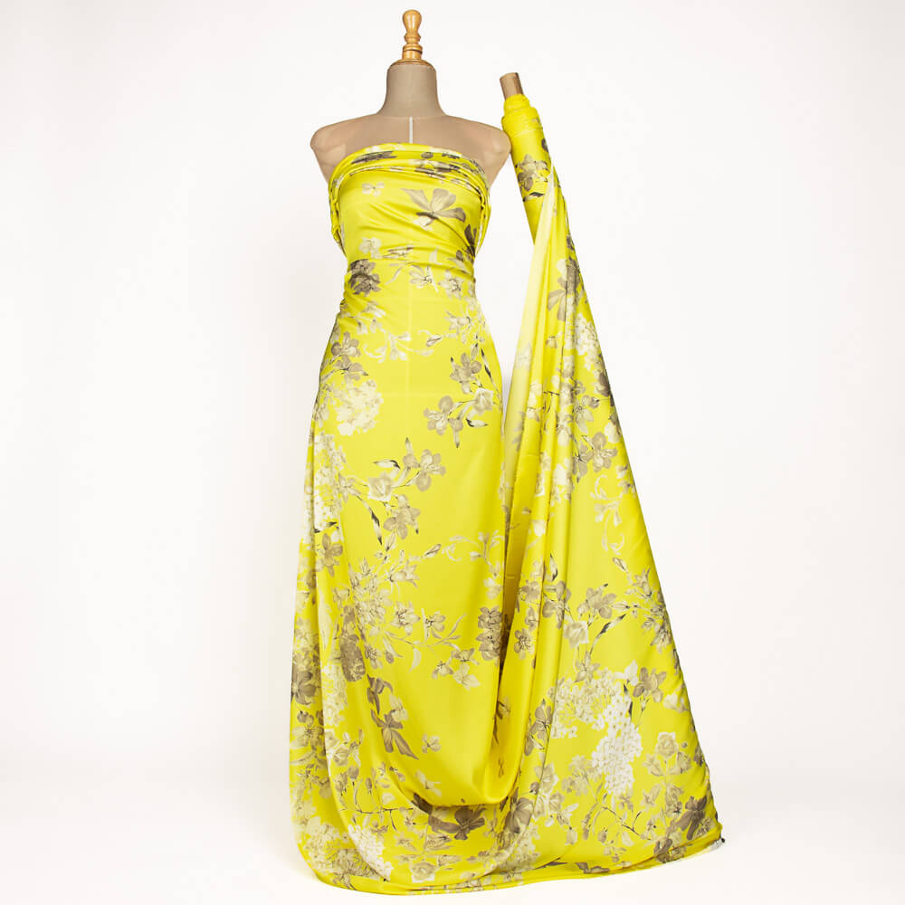 Satin Imprimé Kimono Jaune - Ribes y Casals