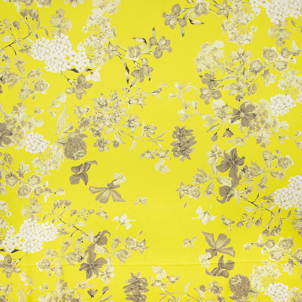 Satin Imprimé Kimono Jaune - Ribes y Casals