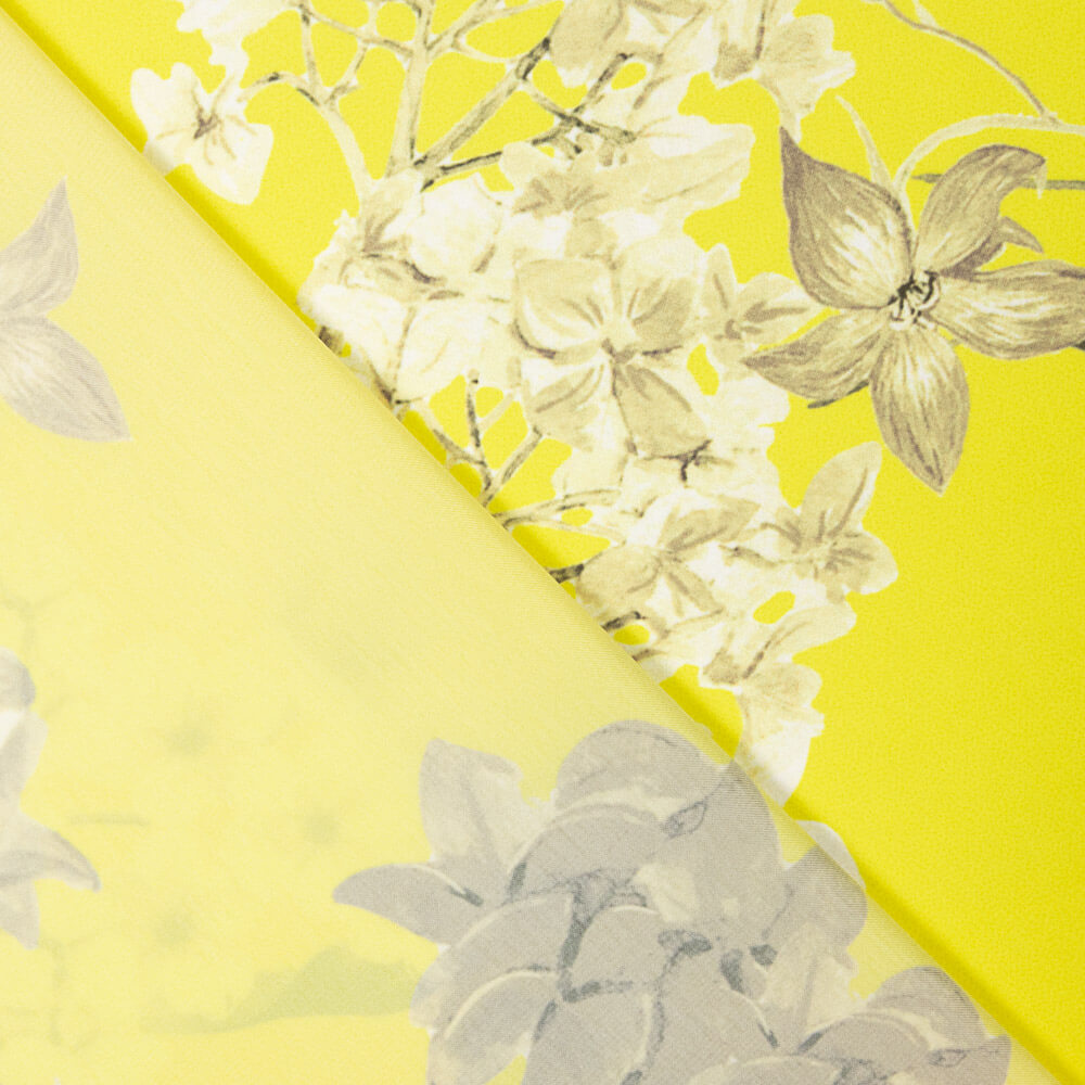Satin Imprimé Kimono Jaune - Ribes y Casals