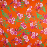 Satin imprimé Liane Corail - Ribes y Casals