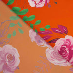 Satin imprimé Liane Corail - Ribes y Casals