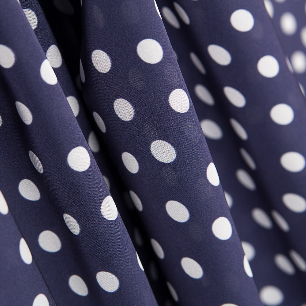 Satin Pois Marine - Ribes y Casals
