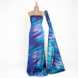 Satin imprimé marbré bleu - Ribes y Casals