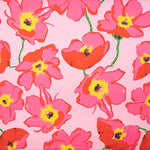 Retal Satén Estampado Maxi Flor Fucsia 125x140 cm - Ribes y Casals