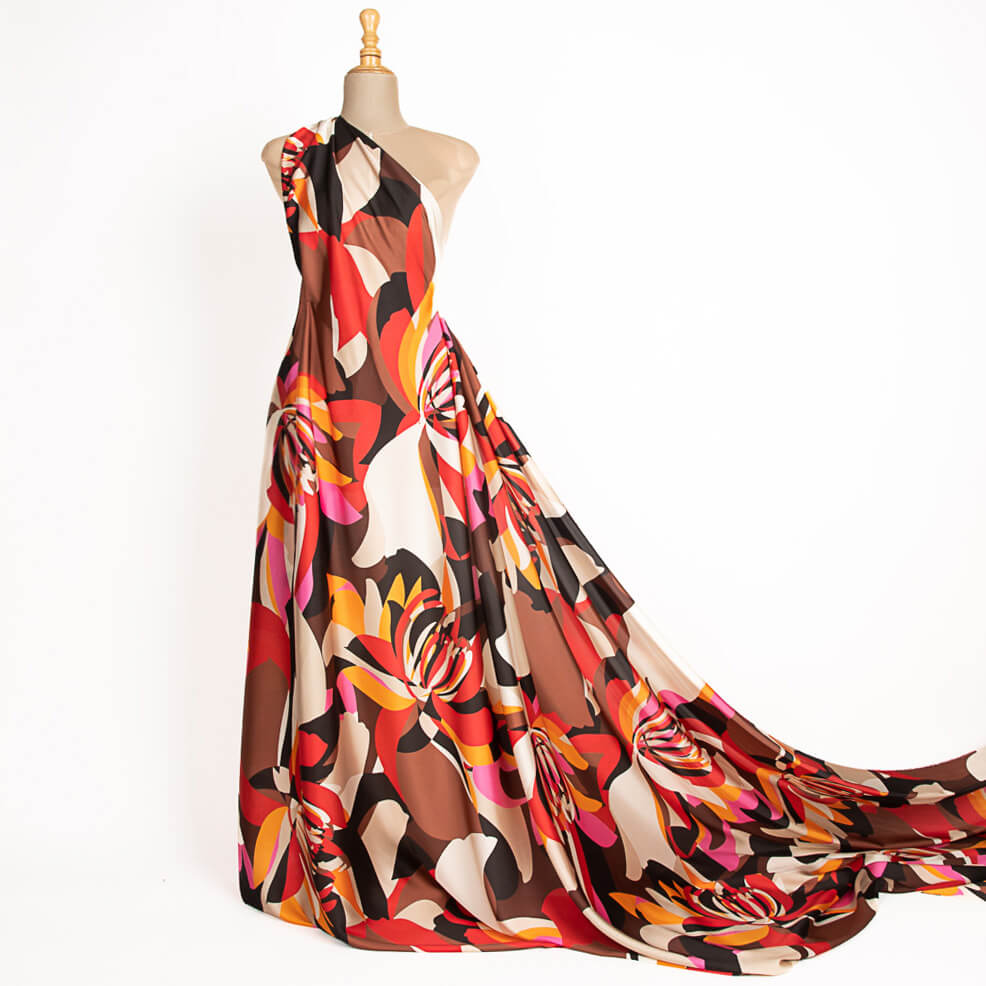 Art multicolore imprimé en satin - Ribes y Casals