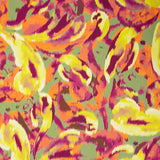 Satin imprimé Mysore jaune - Ribes y Casals
