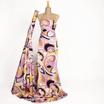 Satin imprimé Pucci mauve - Ribes y Casals