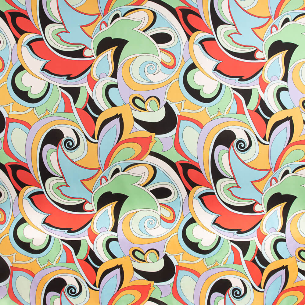 Satin imprimé Pucci multicolore - Ribes y Casals