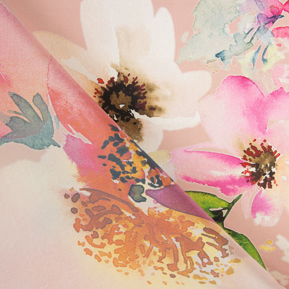 Retal Satén Estampado Savage Salmón 200x150 cm - Ribes y Casals