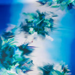 Satin imprimé bleu Splash - Ribes y Casals