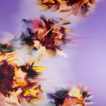 Satin imprimé Splash violet - Ribes y Casals