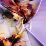 Satin imprimé Splash violet - Ribes y Casals