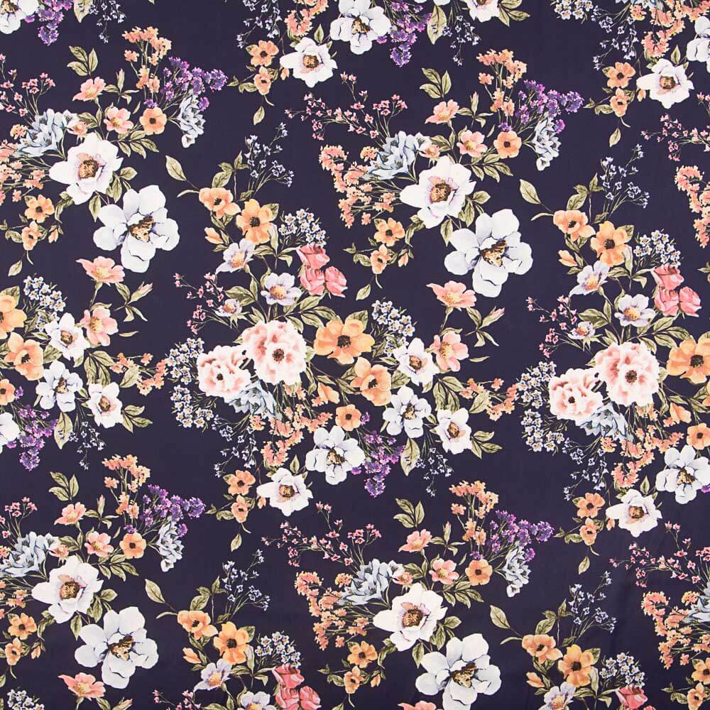 Satin Floral Mauve - Ribes y Casals