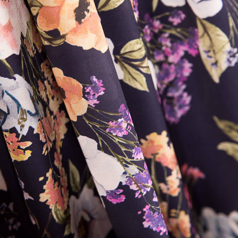 Satin Floral Mauve - Ribes y Casals