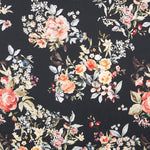 Satin Floral Noir - Ribes y Casals