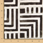 Satin Jacquard Géométrique Noir - Ribes y Casals
