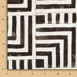 Satin Jacquard Géométrique Noir - Ribes y Casals