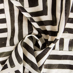 Satin Jacquard Géométrique Noir - Ribes y Casals