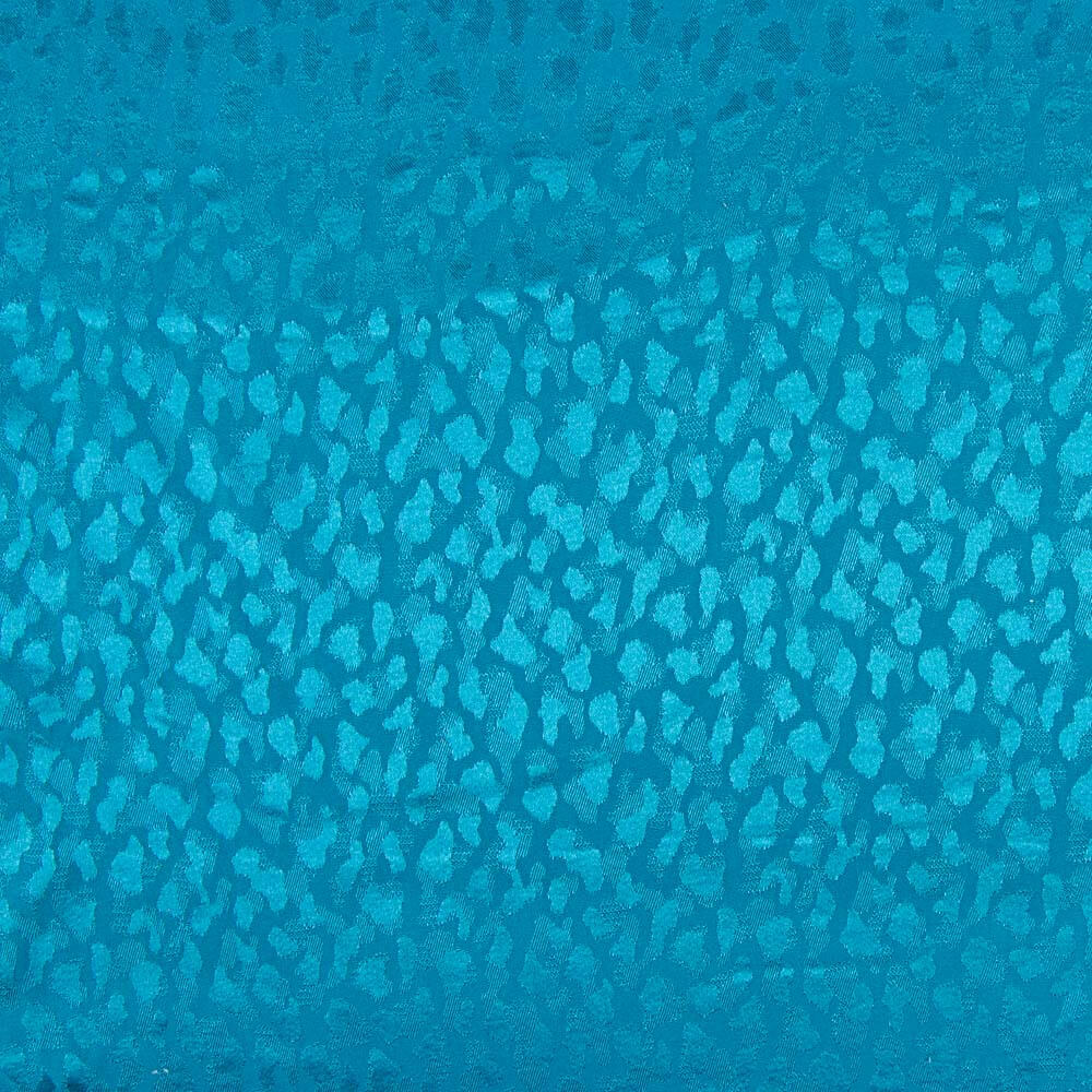 Satin Jacquard Viscose Bleu Canard - Ribes y Casals