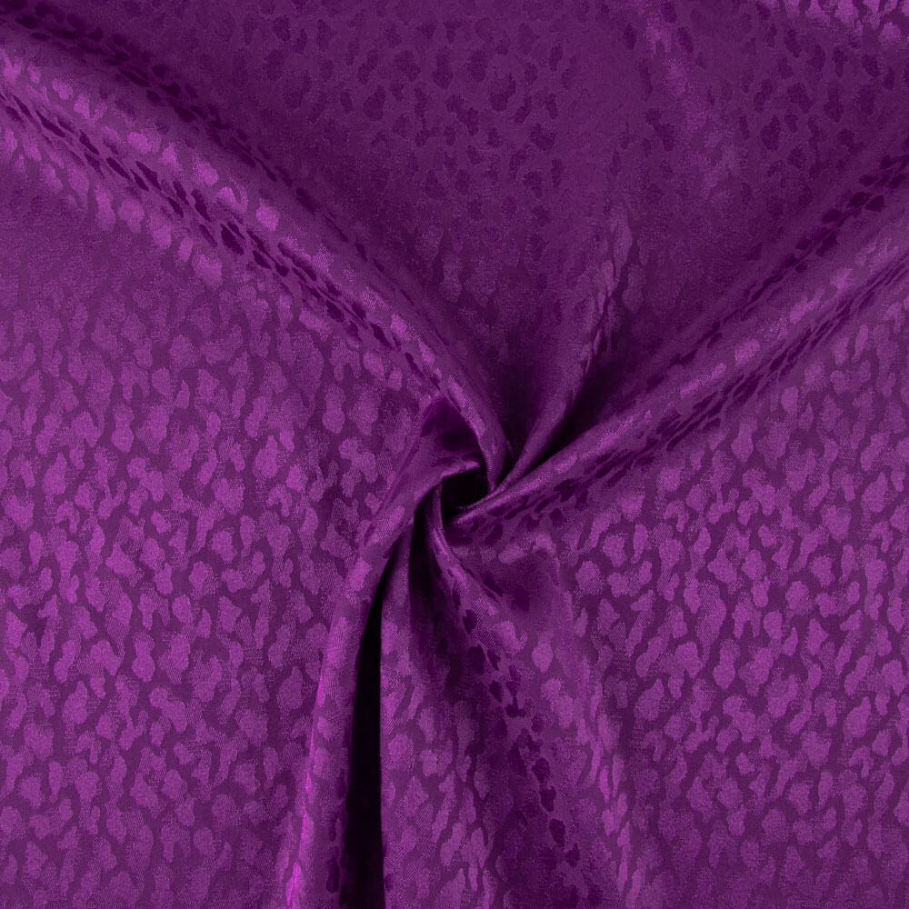 Satin Jacquard Viscose Violet - Ribes y Casals