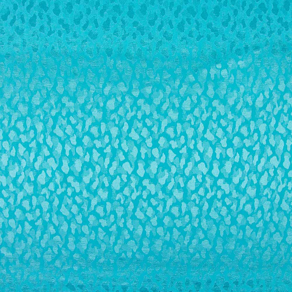 Satin Jacquard Viscose Bleu Turquoise - Ribes y Casals