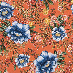 Satin Mate Floral Terracotta - Ribes y Casals