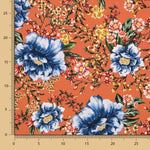 Satin Mate Floral Terracotta - Ribes y Casals