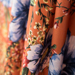 Satin Mate Floral Terracotta - Ribes y Casals